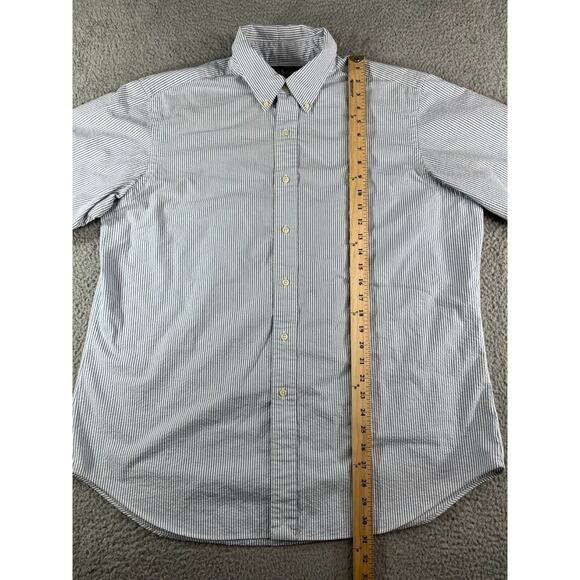 Polo Ralph Lauren Shirt Mens XL Button Down Blue Stripped Short Sleeve Classic - Picture 6 of 11